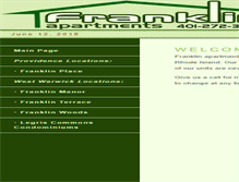Tablet Screenshot of franklinapts.com